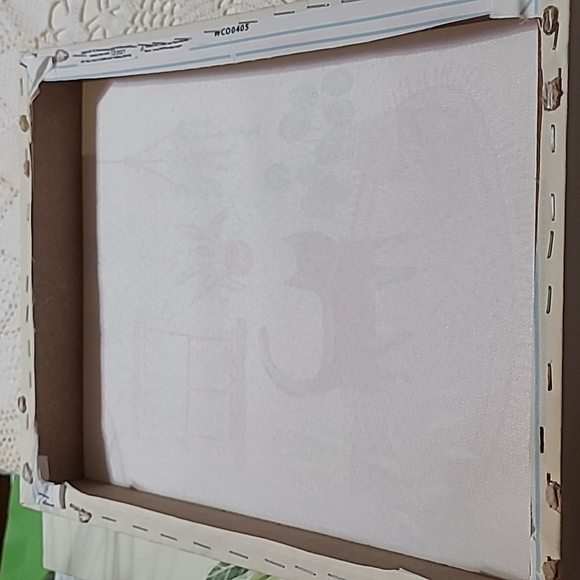 2 Fun Cat Prints on Canvas Vivid Colors paint over print giving 3D effect signed - Picture 5 of 8